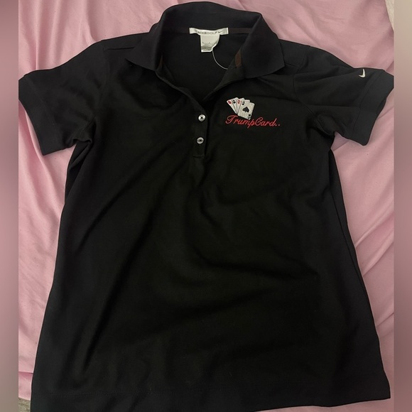 Nike Tops - Nike Black Dri-FIT Trump Golf Shirt